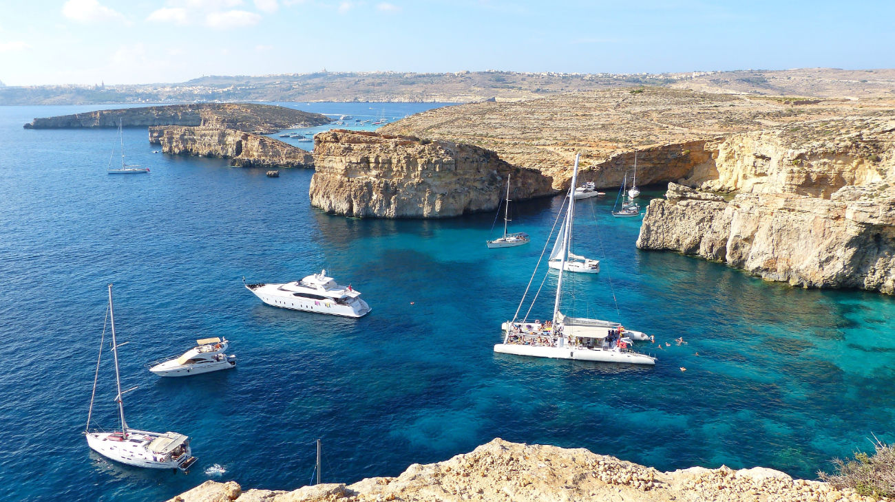 The Crystal Lagoon with Cominotto in the background.