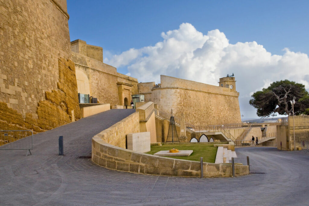 The approach to the Citadel in Victoria, Gozo.