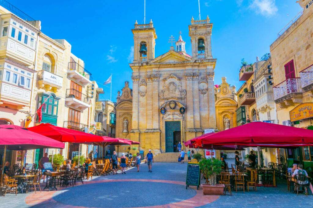 St. George's cathedral in Victoria, Gozo.