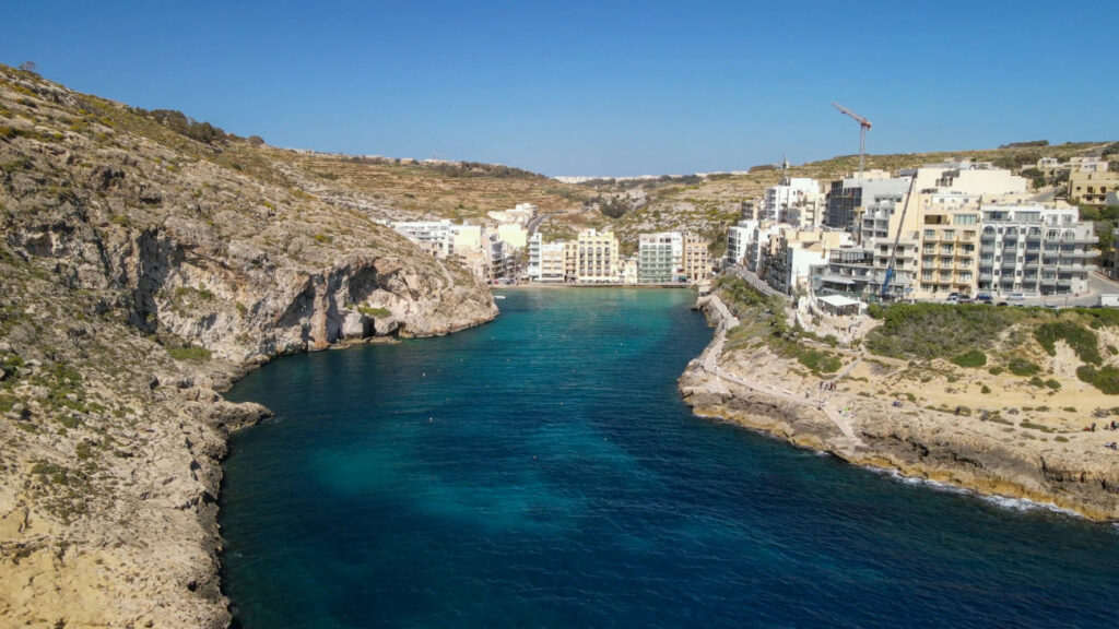 Entrance to the bay of Xlendi in Gozo.