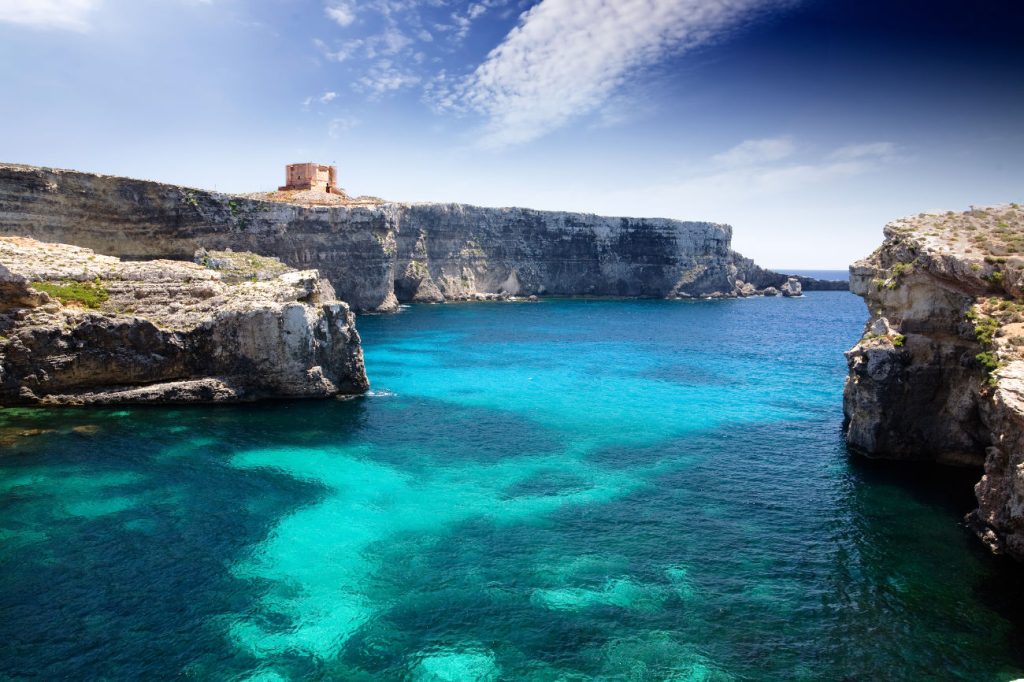 Santa Marija Tower at Comino, Malta.